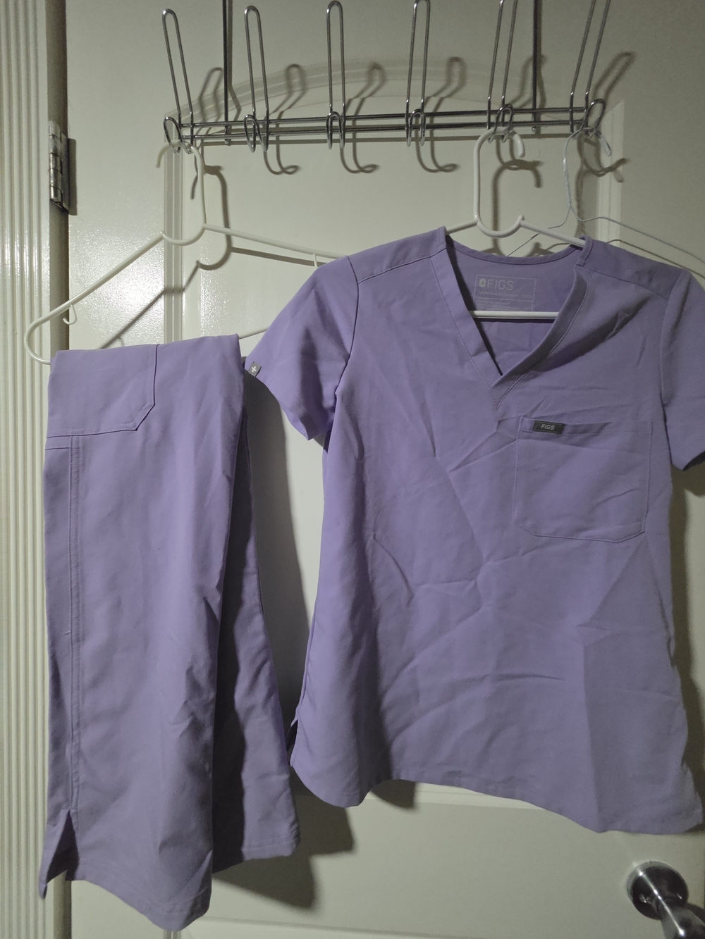 FIGS Women's Lavender Dew Scrub Top & Pants Set